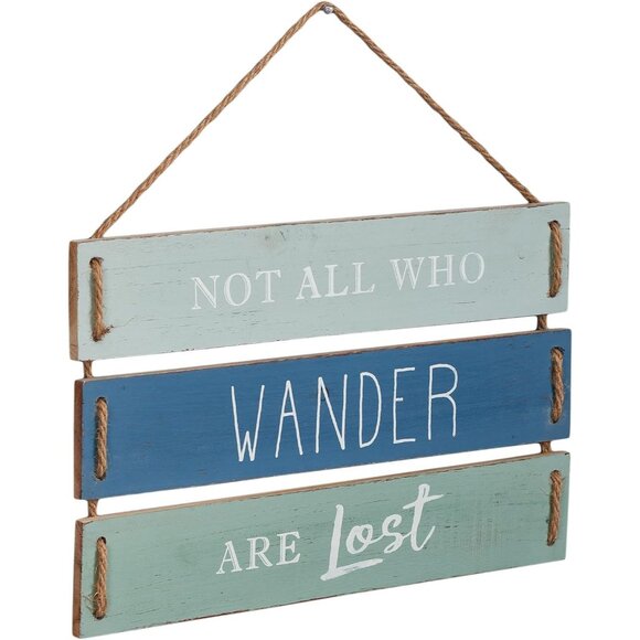 Not All Who Wander Are Lost Wall Decor Decorative Wood Plank Sign 17” x 9.75” - Picture 5 of 6
